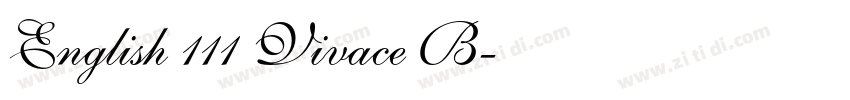 English 111 Vivace B字体转换 English 111 Vivace B字体转换